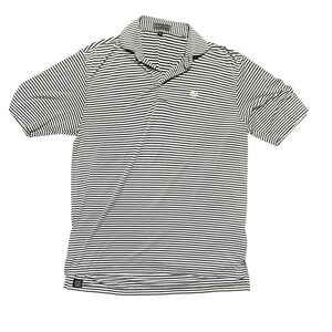 Peter Millar Summer Comfort Men's Green White Striped Golf Polo Shirt Size L‎